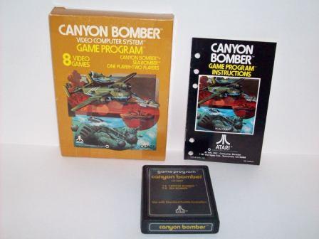 Canyon Bomber (Atari text label) (CIB) - Atari 2600 Game